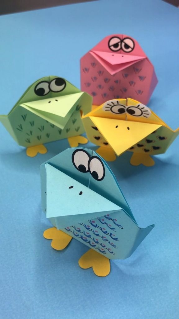 Easy Origami Bird z. Hd. Kinder - Kunst